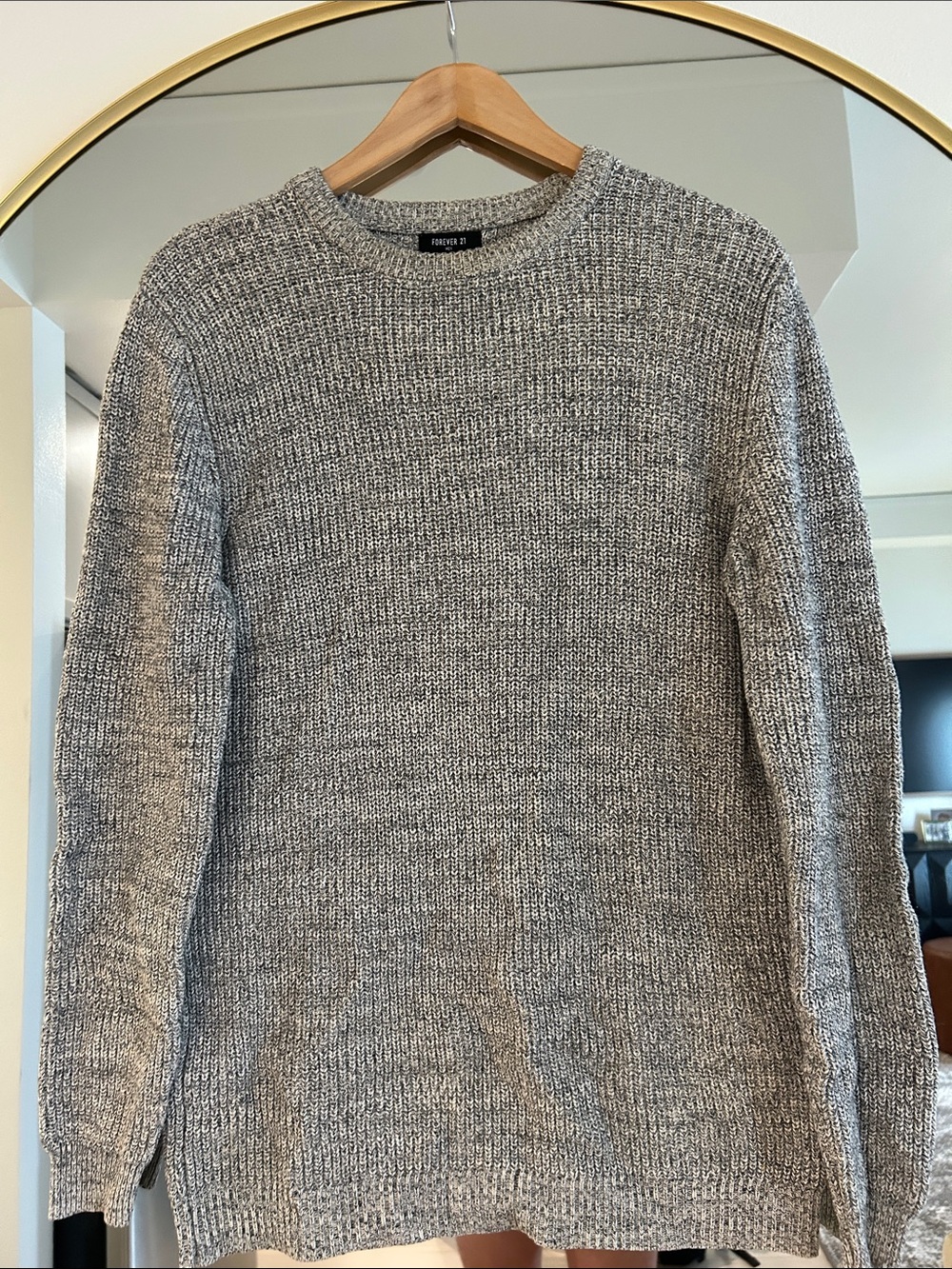 Forever 21 Men's Marled Gray Crewneck Sweater